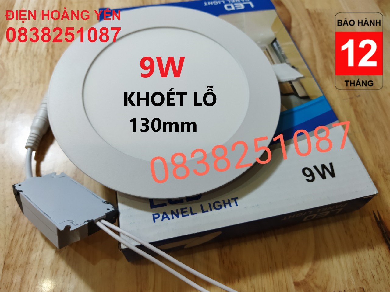 [HCM]Bộ 05 đèn led âm trần 9w siêu mỏng (ánh sáng trắng)