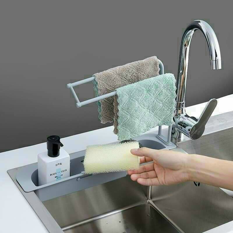 kệ để bồn rửa chén co giãn - kệ bồn rửa chén đa năng