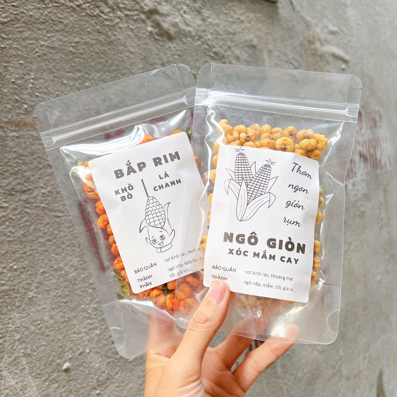 Ngô cay sấy giòn xóc mắm vị cay nhẹ giòn tan