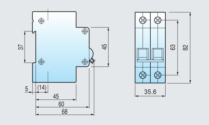 MCB - CB Tép LS 2 pha