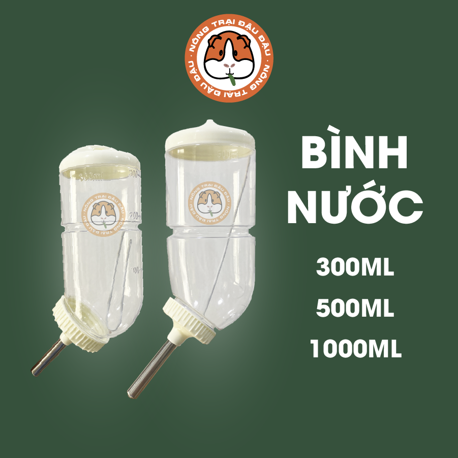 Bình Nước Cho Thỏ, Bọ Ú, Chinchilla, Hamster 500ml 1000ml