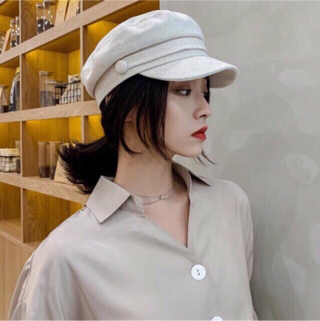 mũ baret muối tiêu/ nón nồi thời trang hàn quốc