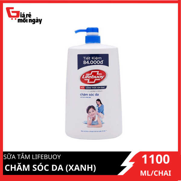 [HCM]Sữa tắm Lifebuoy Chăm sóc da (Xanh) Chai 1.1kg