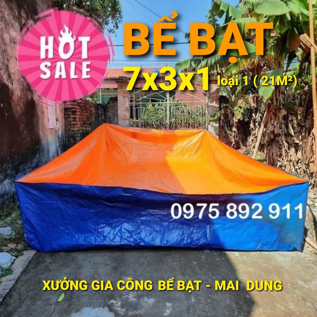 Bể BẠT NUÔI CÁ . ỐC .ẾCH , LƯƠN - 7x3x1