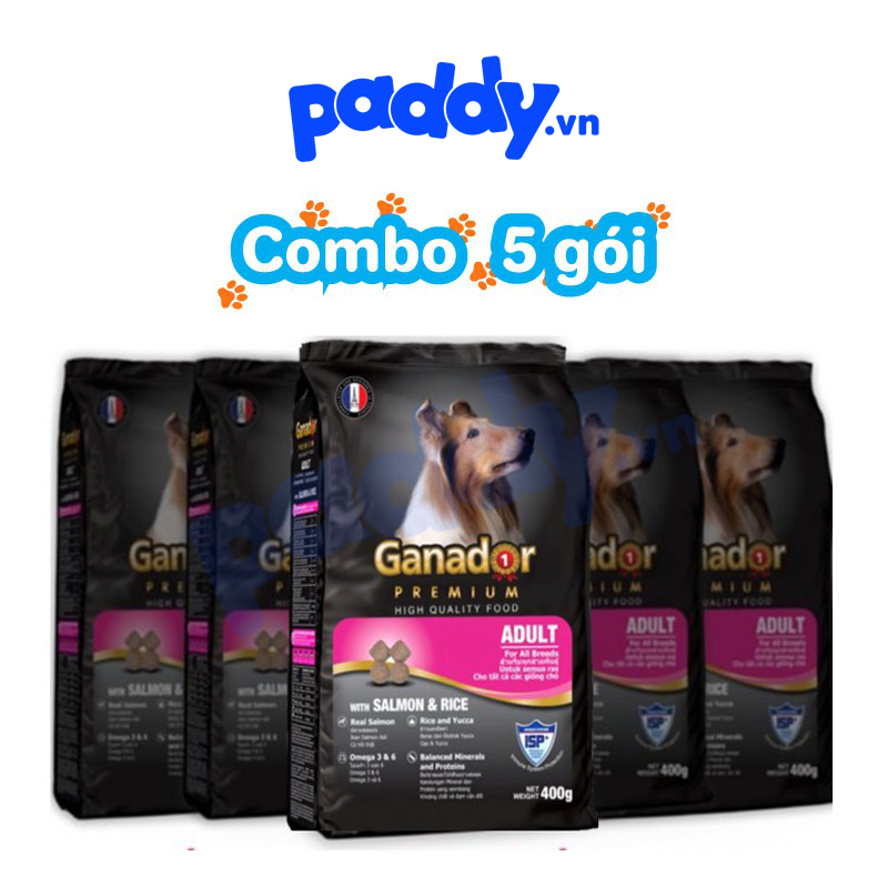 Hạt ganador cho chó trưởng thành - cá hồi & gạo 400g