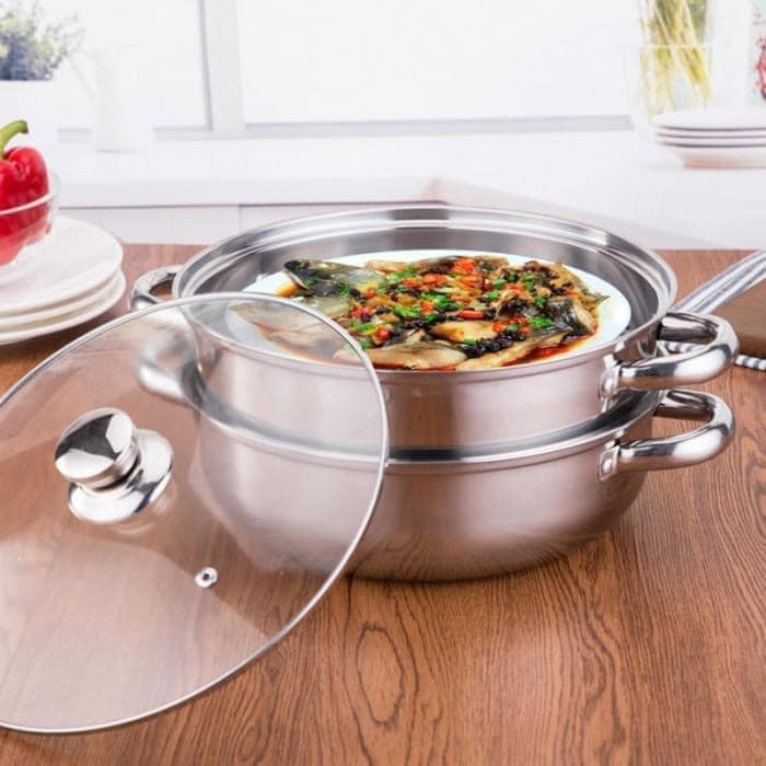 NỒI HẤP INOX 2 TẦNG POT 28cm