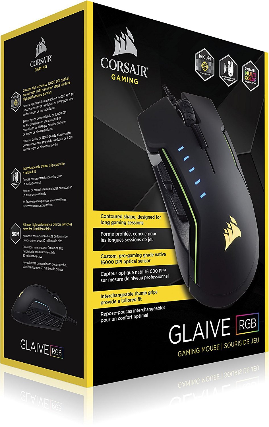 Chuột Gaming Corsair Glaive RGB - Aluminum