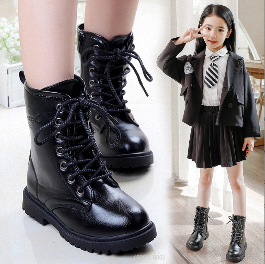 Giày Boot da cho bé gái (cao cấp ) (mẫu mới nhất ) HT238
