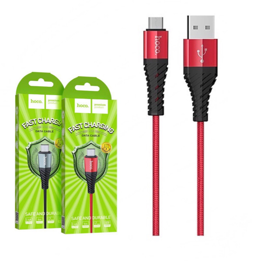 Cáp sạc dây dù HOCO X38 Micro USB 1m (màu ngẫu nhiên)