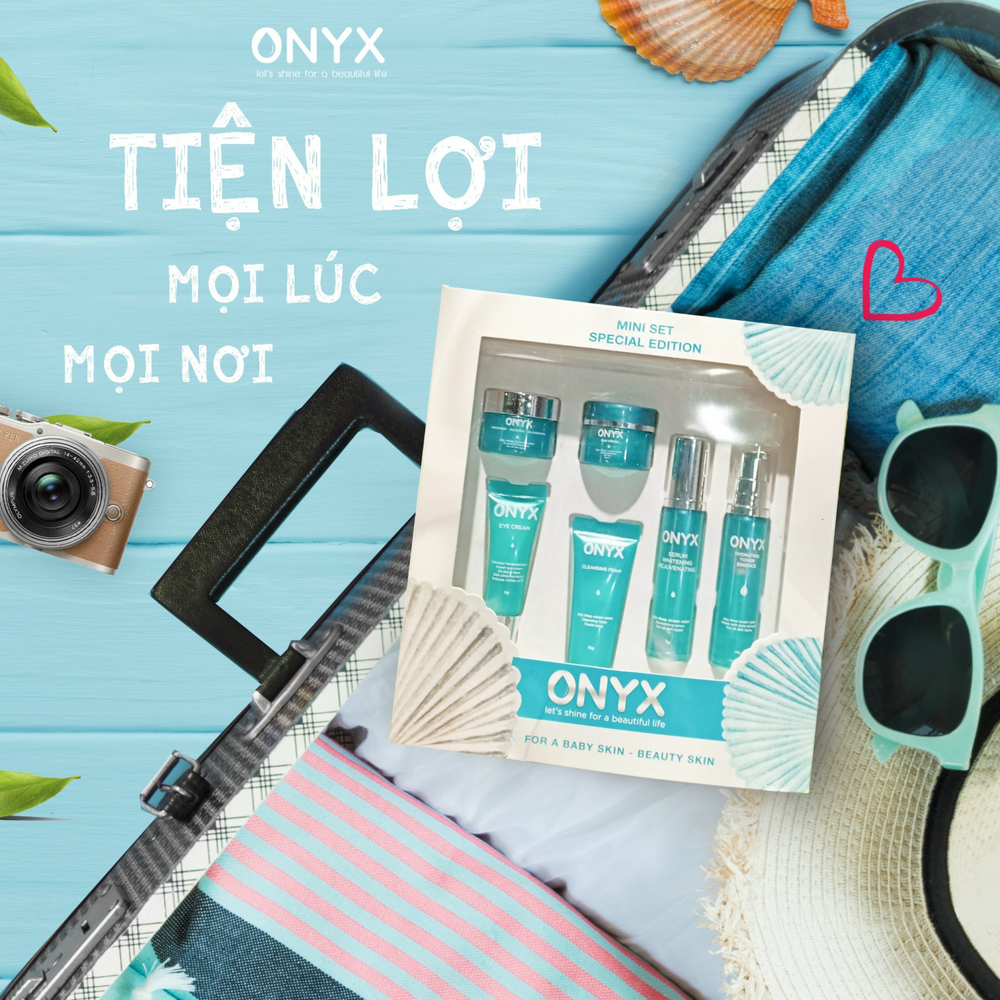 Set Mini ONYX Trọn Bộ 6 Món Chăm Sóc Da ONYX Cosmetics Bảo Thy