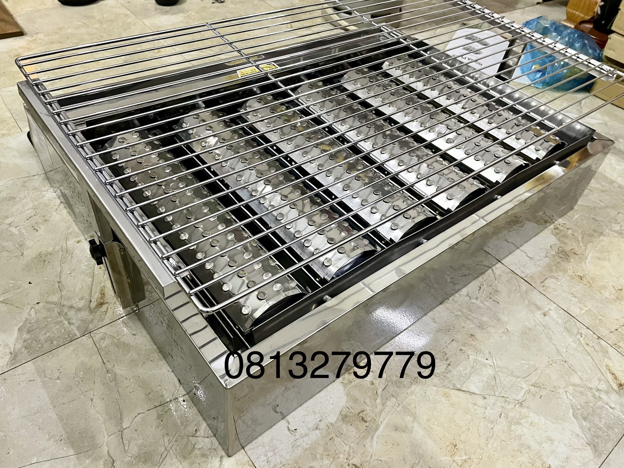 BẾP NƯỚNG GAS 6 LÒ INOX