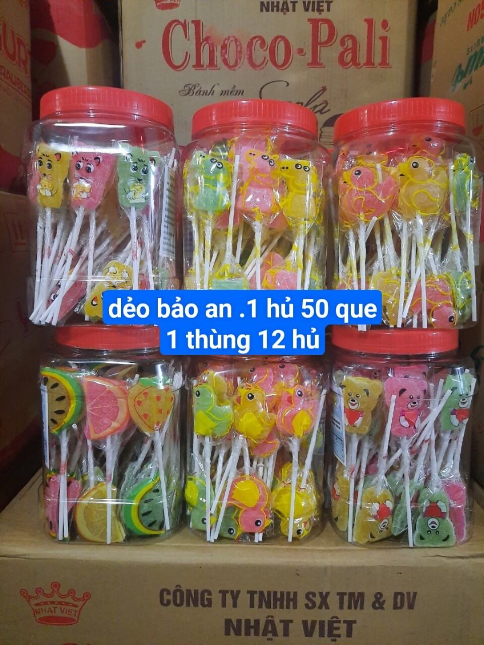 kẹo dẻo que hình con thú 50,que - date mới