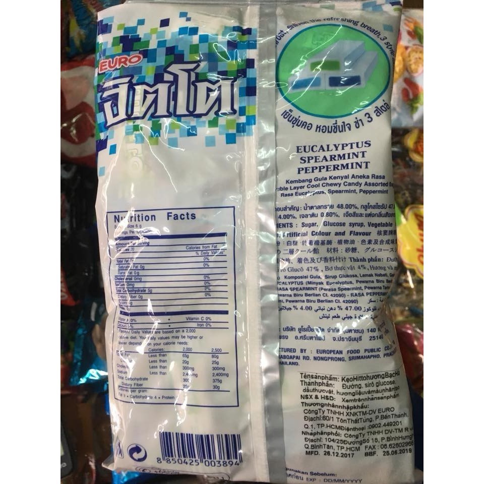 Kẹo Hitto Thái Lan, gói 100 viên