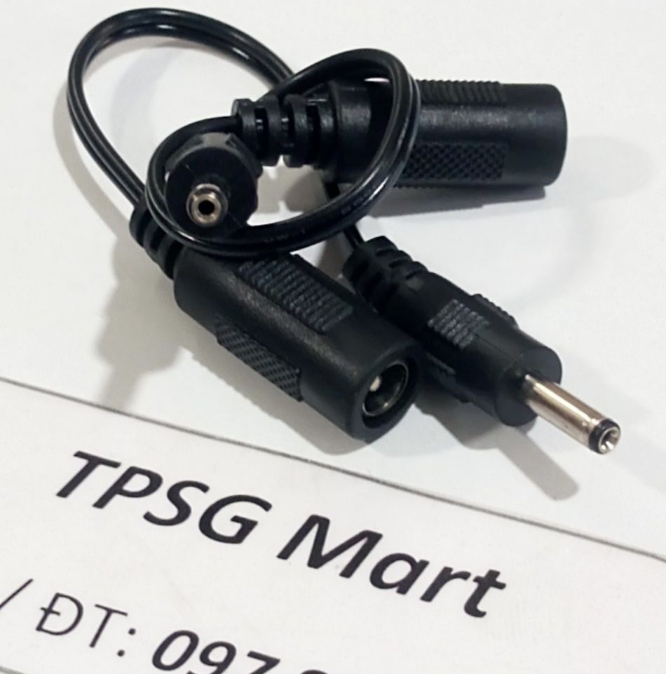 Cáp nguồn adapter DC từ (5.5mm x 2.1mm) ra đầu 3.5mm x 1.35mm / Giá bán 1 Sợi