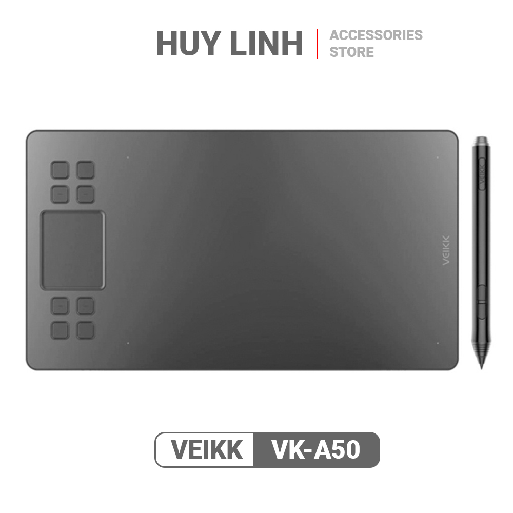 Bảng vẽ cảm ứng veikk a50 touchpad - kt 10x6 inch tương thích với android, windows và mac os