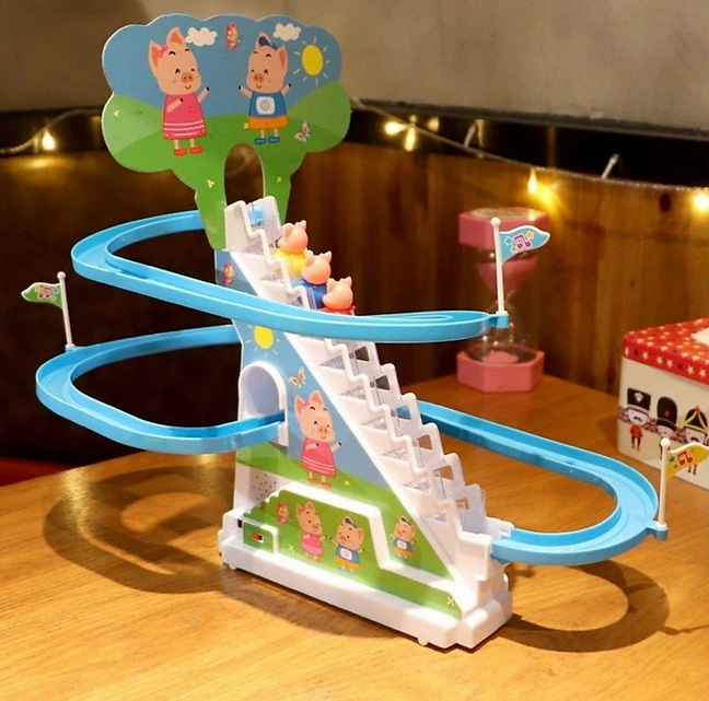 Đồ Chơi Trẻ Em Heo Con Leo Cầu Thang- Loai to - mã 616-21- Ngộ Nghĩnh Có Âm Nhạc Và Đèn