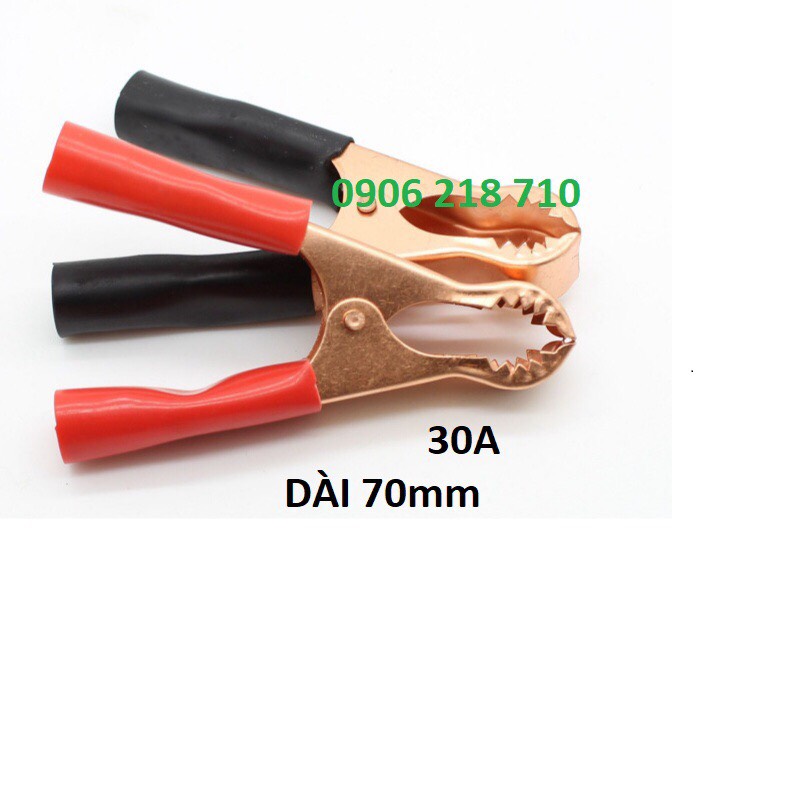 Bộ 2 chiếc Kẹp Bình Ắc Quy To 8cm ( 1 Đỏ - 1 Đen )