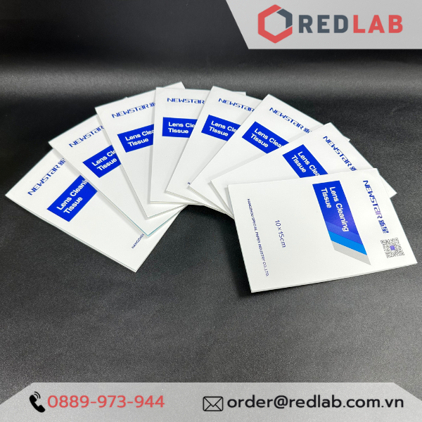 Giấy lau kính hiển vi, lens cleaning tisue NewStar 10x15cm, xấp 100 tờ, có VAT
