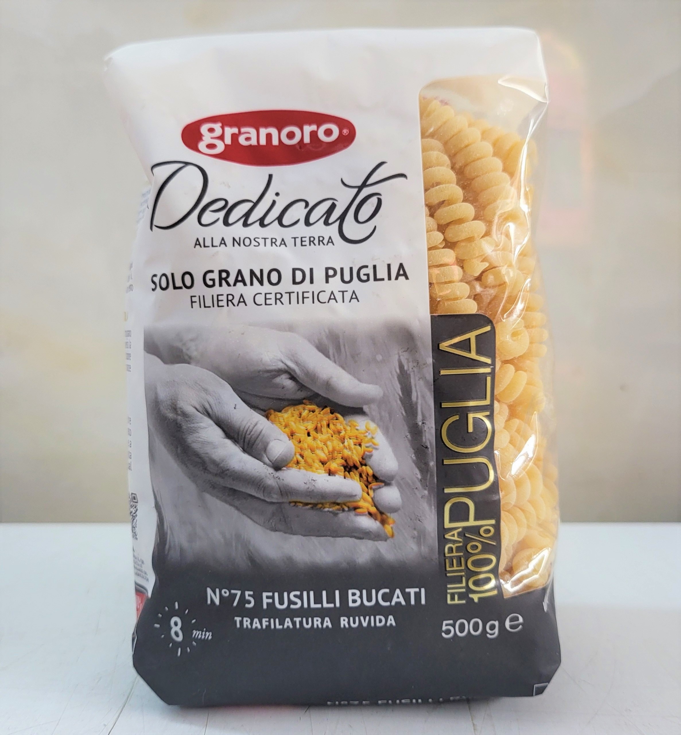 Nui xoắn hình lò xo granoro fusilli bucati pasta
