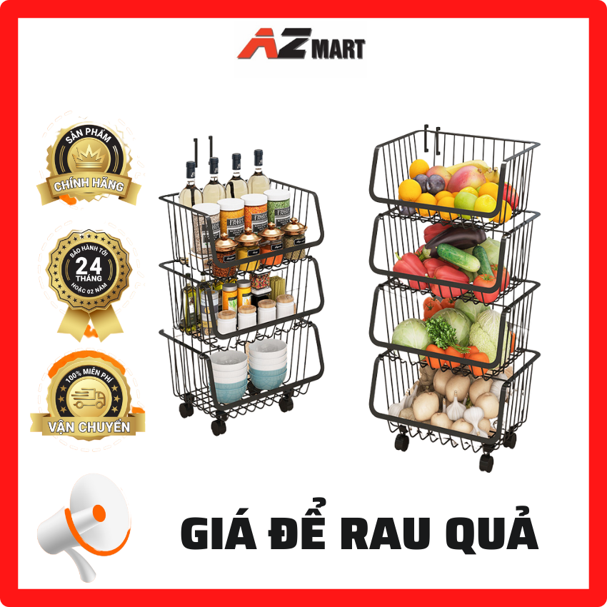 Giá Để Đồ [FREESHIP] Kệ Để Đồ Nhà Bếp Sơn Tĩnh Điện Cao Cấp