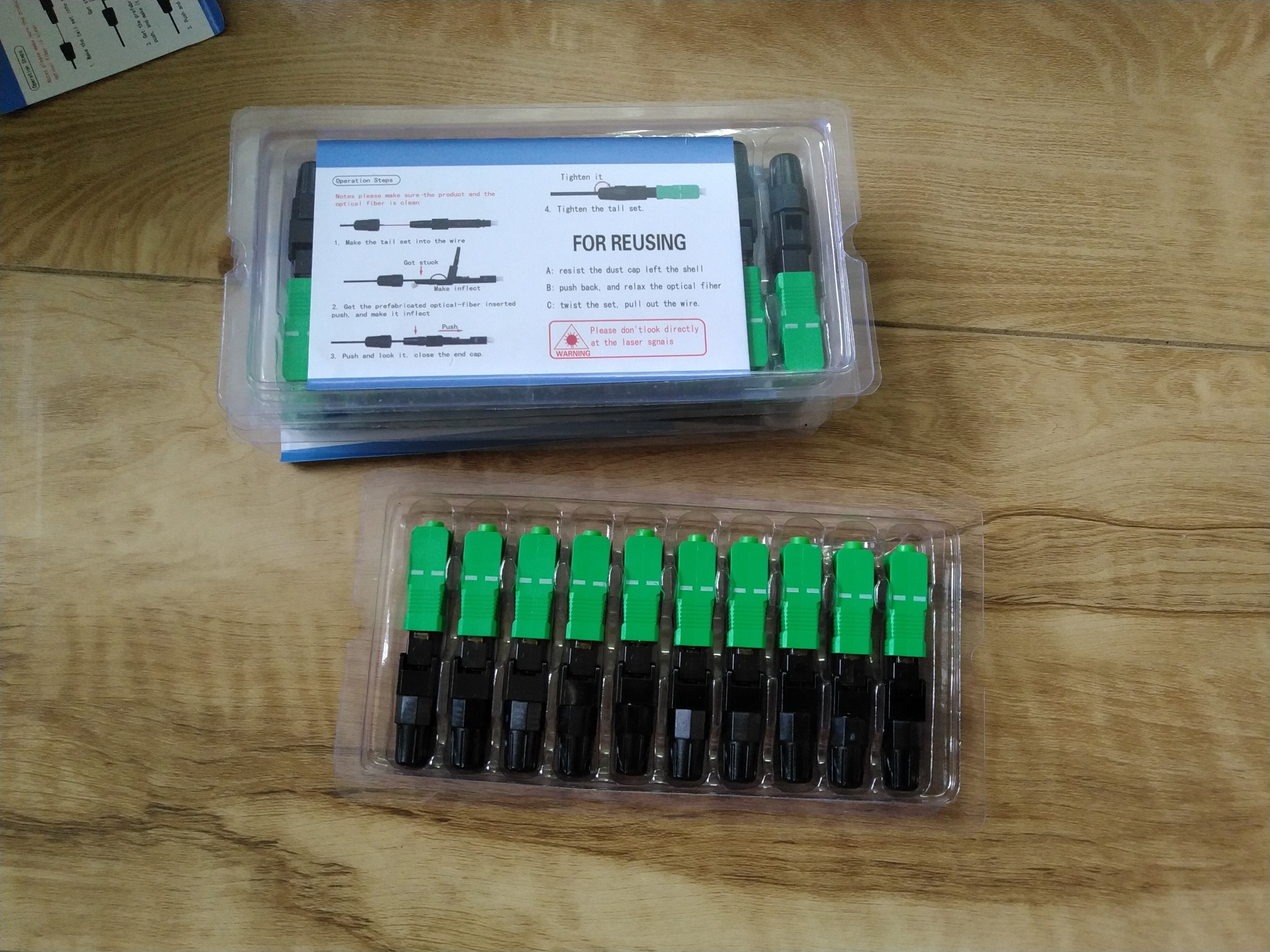 10 đầu fast conector sc apc , đầu nối quang suy hao thấp