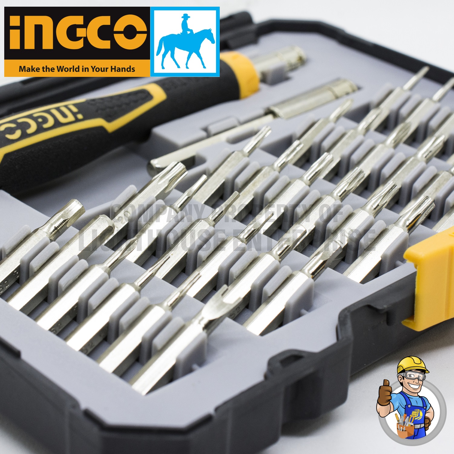 Bộ 32 tua vít nam châm sữa điện thoại đồng hồ laptop s2 ingco hksdb0348