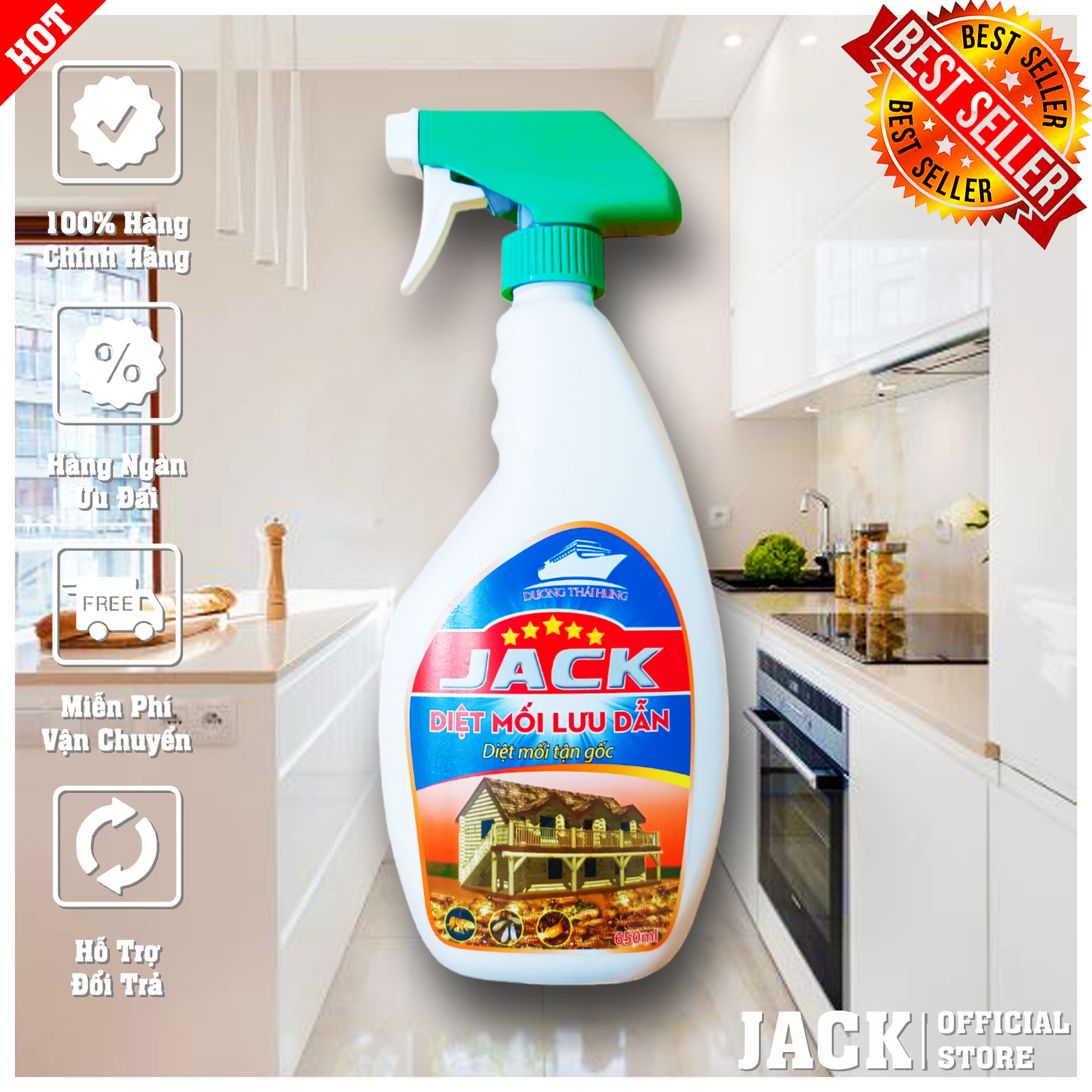 Diệt Mối Tận Gốc Siêu Mạnh Jack 650ml