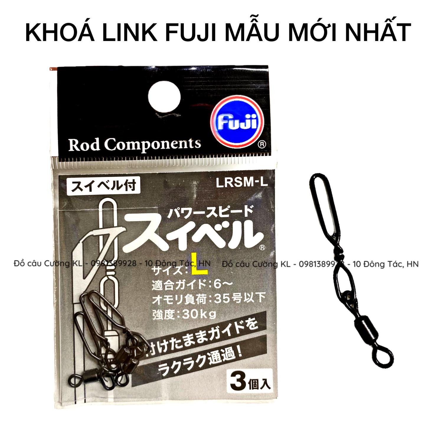 Khóa link câu cá Fuji vỉ 3 chiếc