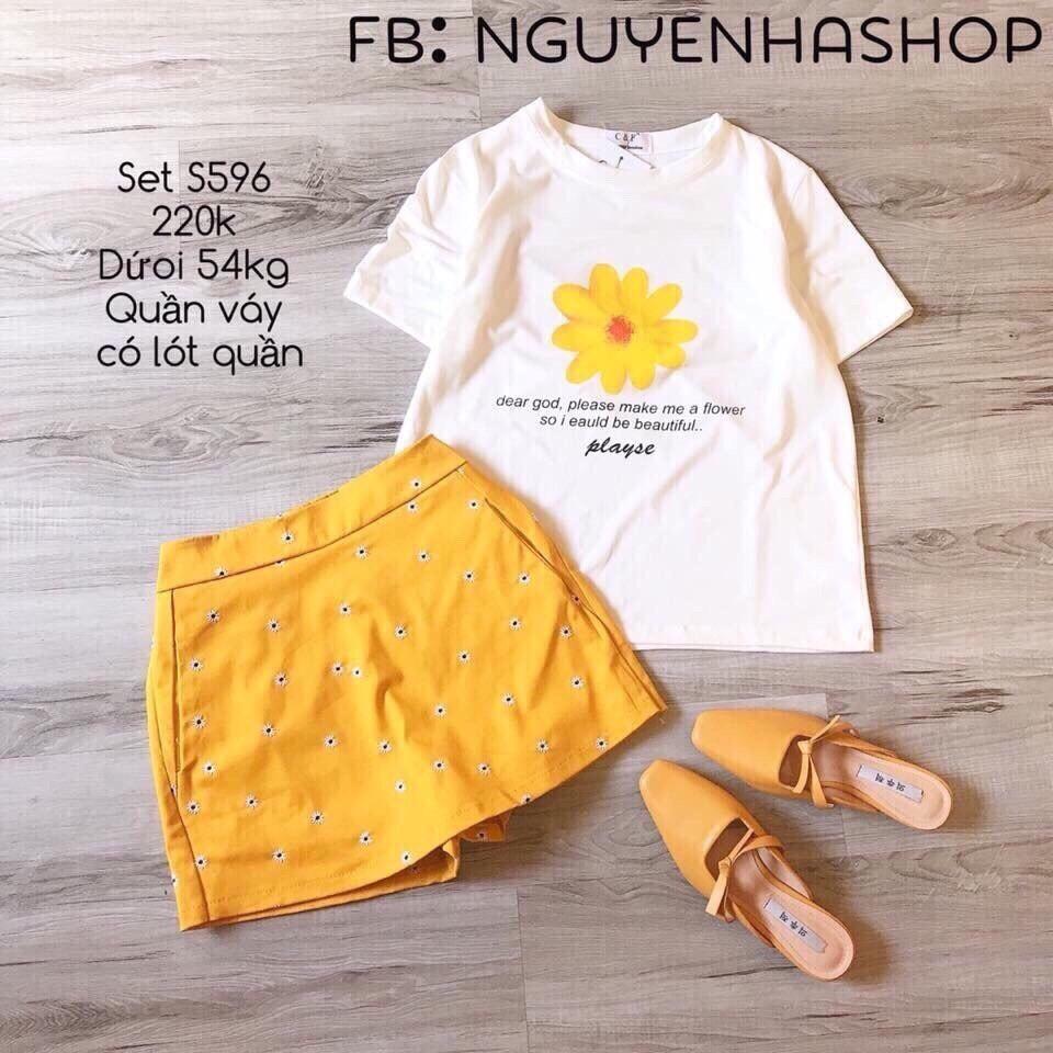 [HCM]Set bộ in hình hoa cúc - MTB