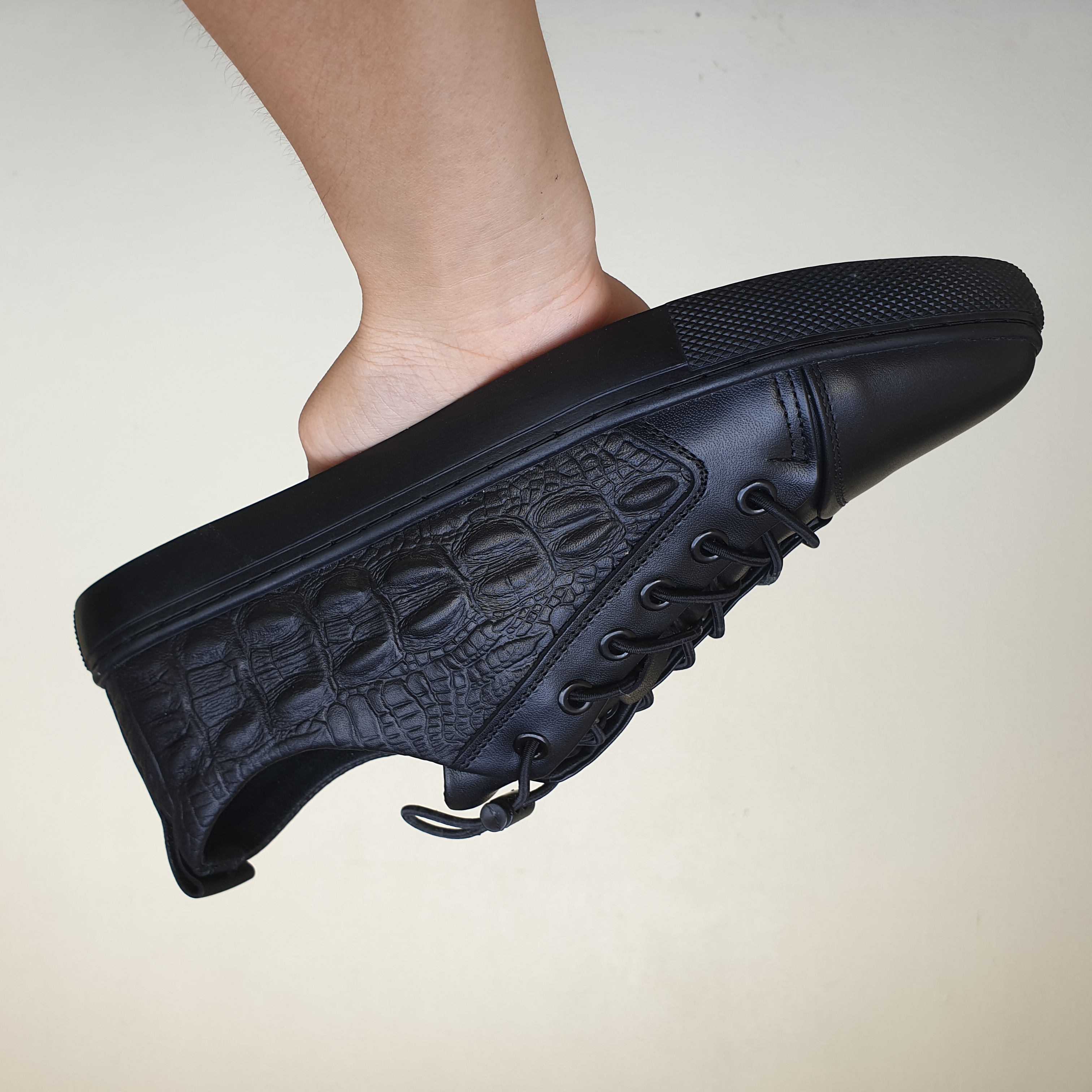 Giày da nam vân cá sấu giày da nam giày nam bảo hành 12 tháng giày thể thao nam giày buộc dây giày sneaker nam