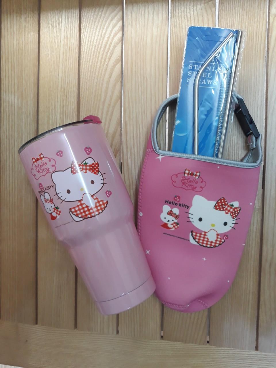 Ly Giữ Nhiệt Hình Mèo Kitty 900ml Thái Lan