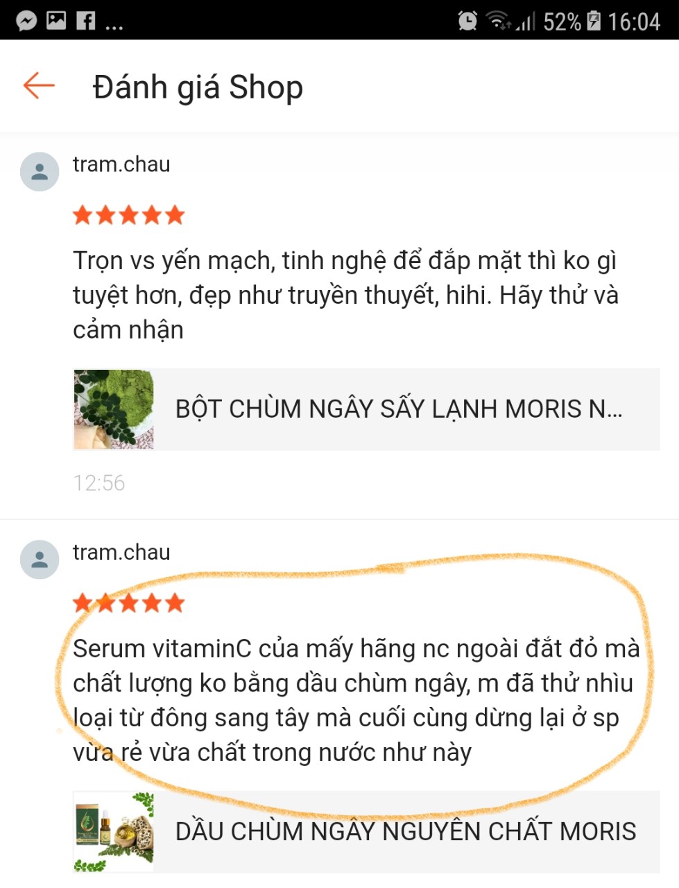 Dầu Chùm Ngây MoriS 30ml