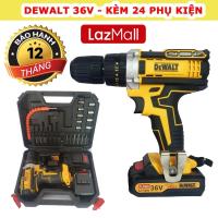 Máy Khoan Pin Dewalt 36V 3 Chức Năng - 2 Pin - Lõi Đồng 100% - Máy Khoan Tường Bê Tông Thép Gỗ - Máy Bắt Vít...Tặng Bộ 24 Phụ Kiện