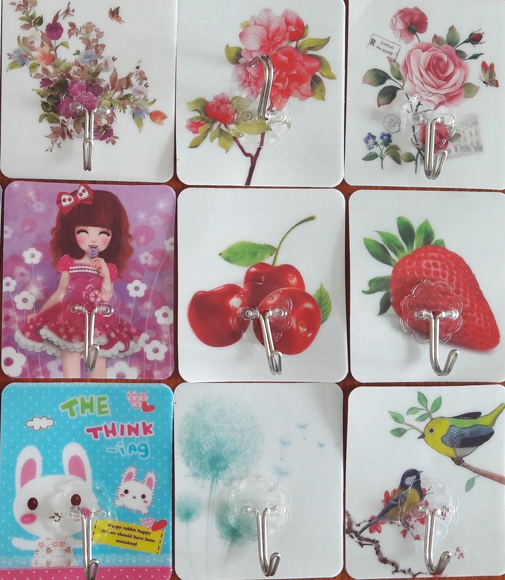 Combo 10 cái móc dán tường 3D chịu lực