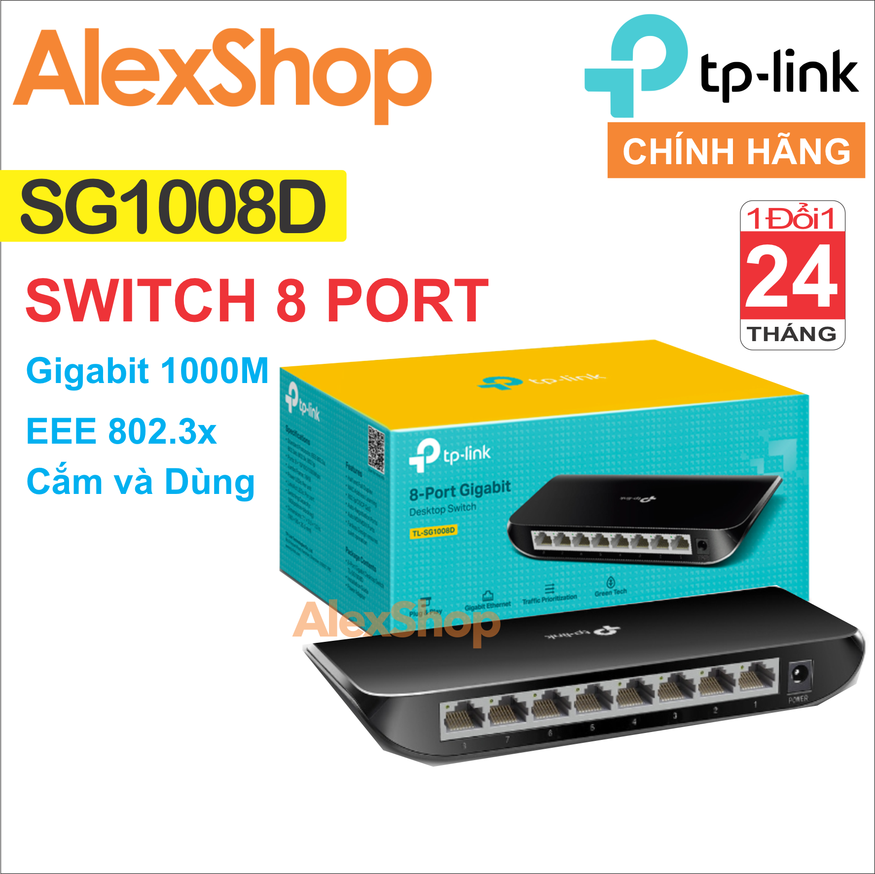 Bộ Chia Mạng TP-Link SG1008D / SG1005D Switch 8 / 5 Cổng Gigabit