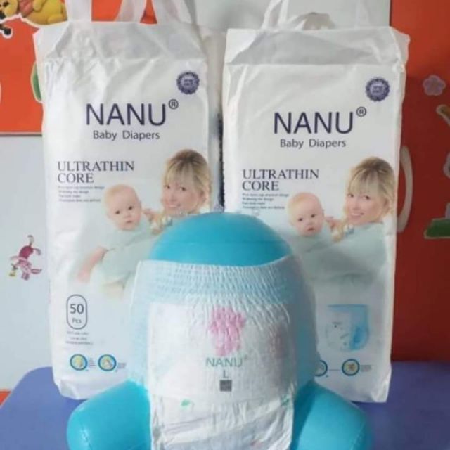 Bỉm quần Nanu combo 2 bịch 100 miếng size L
