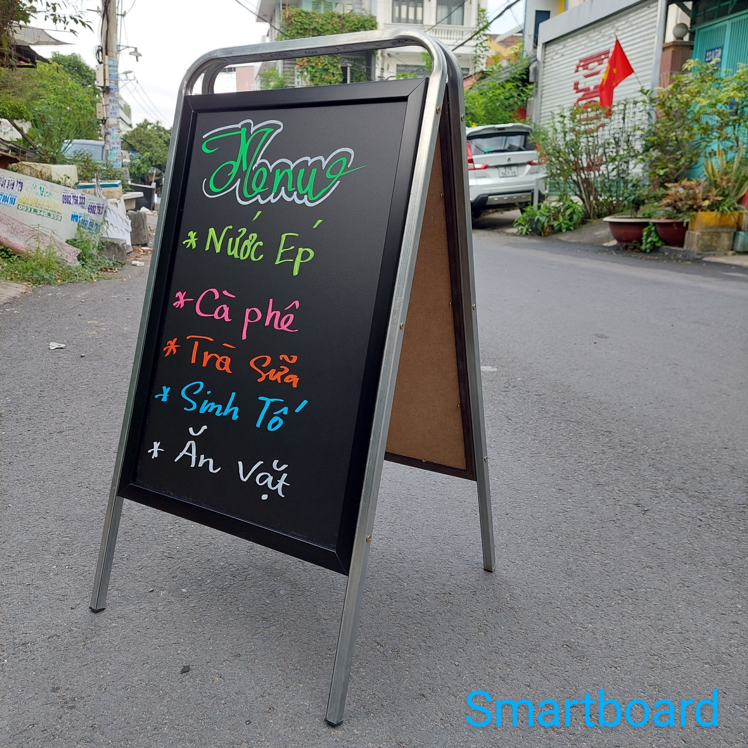 Bảng menu 2 mặt viết bút dạ hoặc phấn
