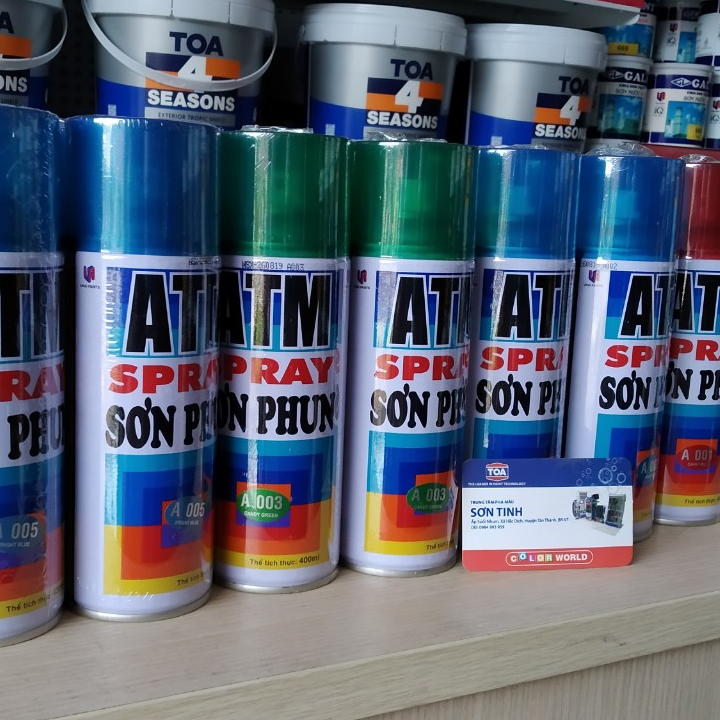 SƠN XỊT XE MÁY ATM MÀU BẠC ánh kim CANDY TONE A100