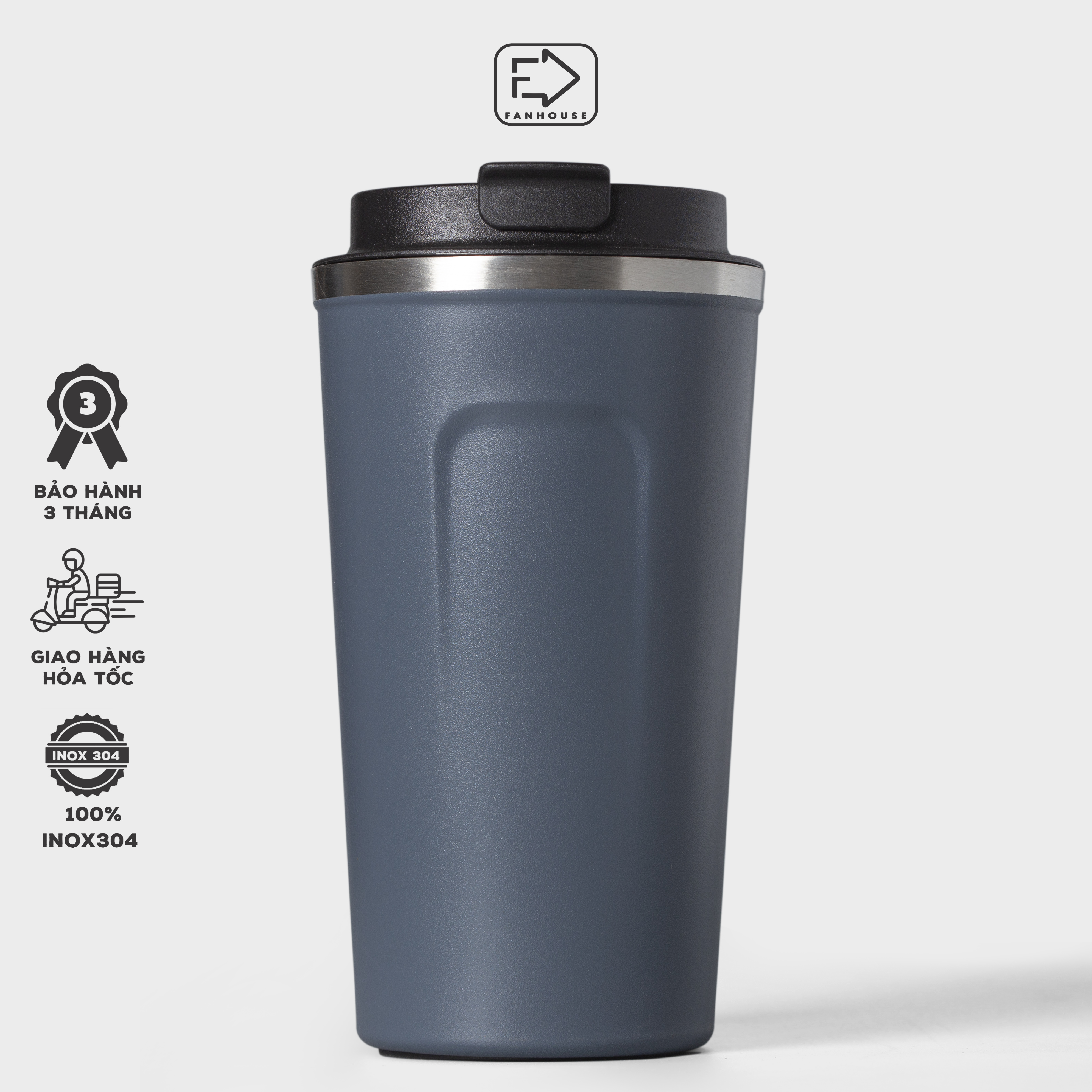 [Giữ nhiệt 8-12h] Cốc giữ nhiệt Coffee Holic 500ml