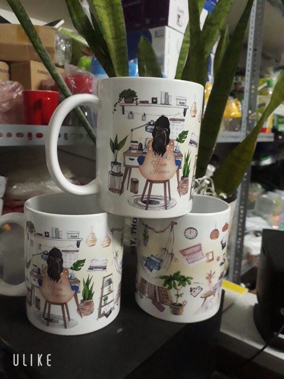 [HCM]Ly sứ có quai họa tiết siêu xinh