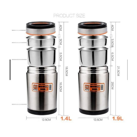 Bình ủ cháo giữ nhiệt inox đa năng 1.9 lít