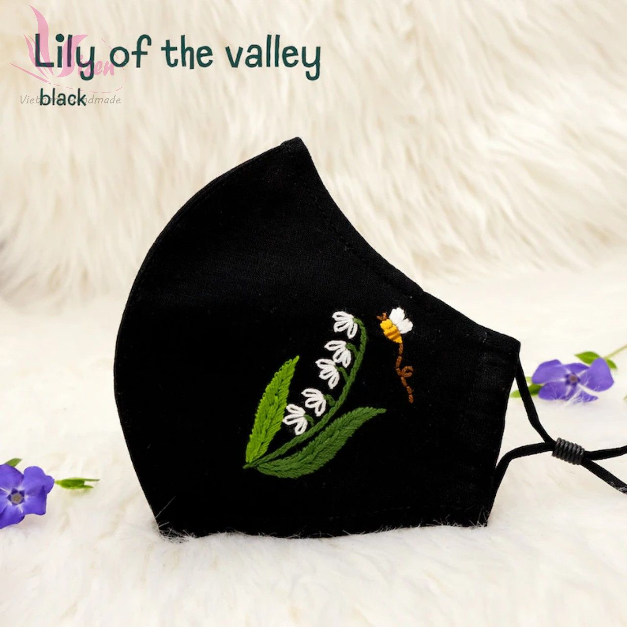 KHẨU TRANG VẢI LINEN THÊU TAY