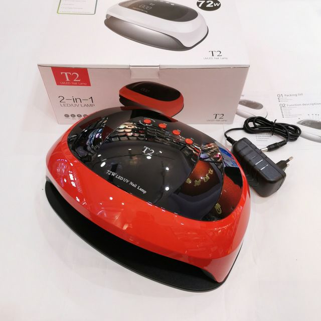 Máy hơ gel T2 72w, khoang hơ rộng hơ được 2 tay hoặc 2 chân cùng lúc