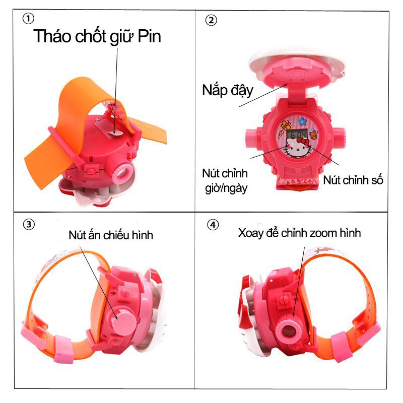 Đồ chơi đồng hồ chiếu hình 3D (được chọn mẫu)
