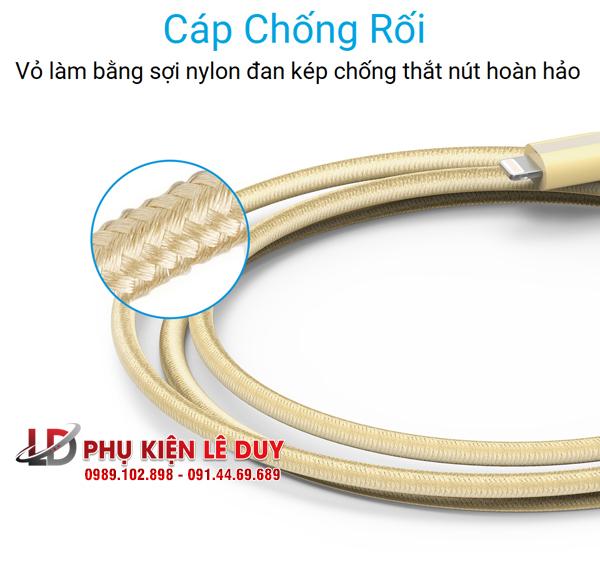 Dây sạc Iphone chân Lightning dài 3m , dây dù chắc chắn, cực bền