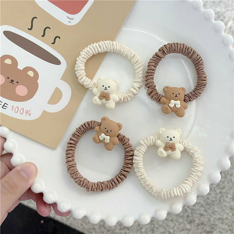 Set 2 dây cột tóc gấu thắt nơ phiên bản Hàn Quốc