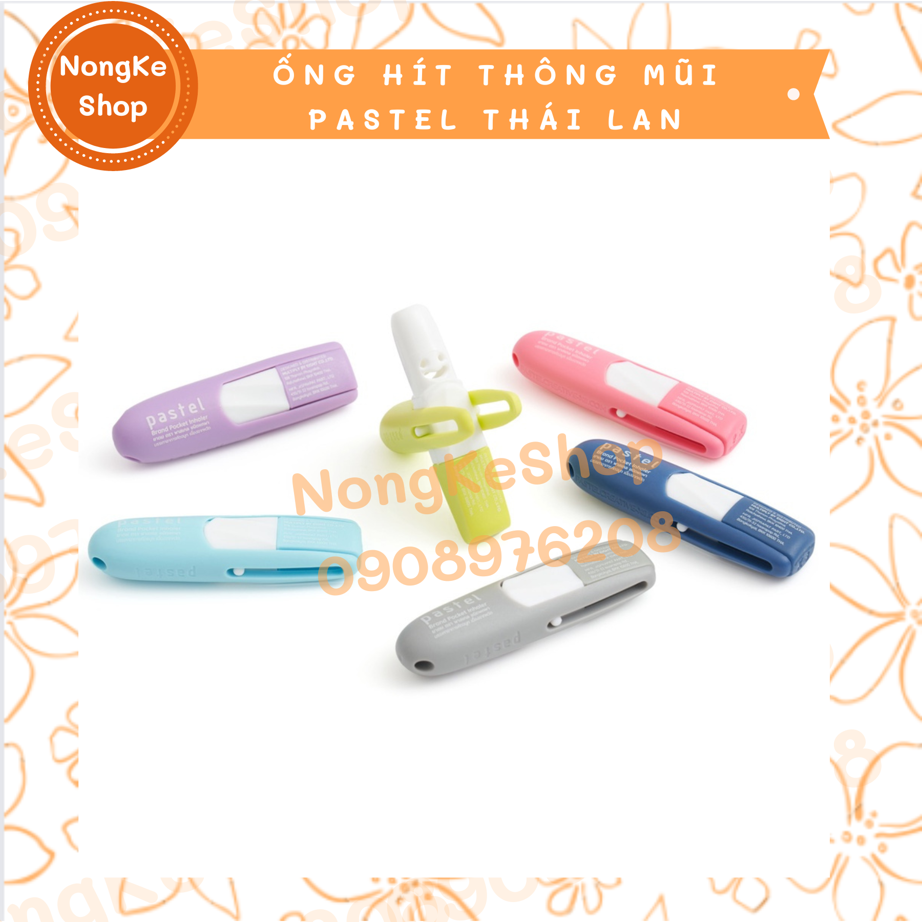 [100% Thái N.Địa] ỐNG HÍT THÔNG MŨI PASTEL THÁI LAN