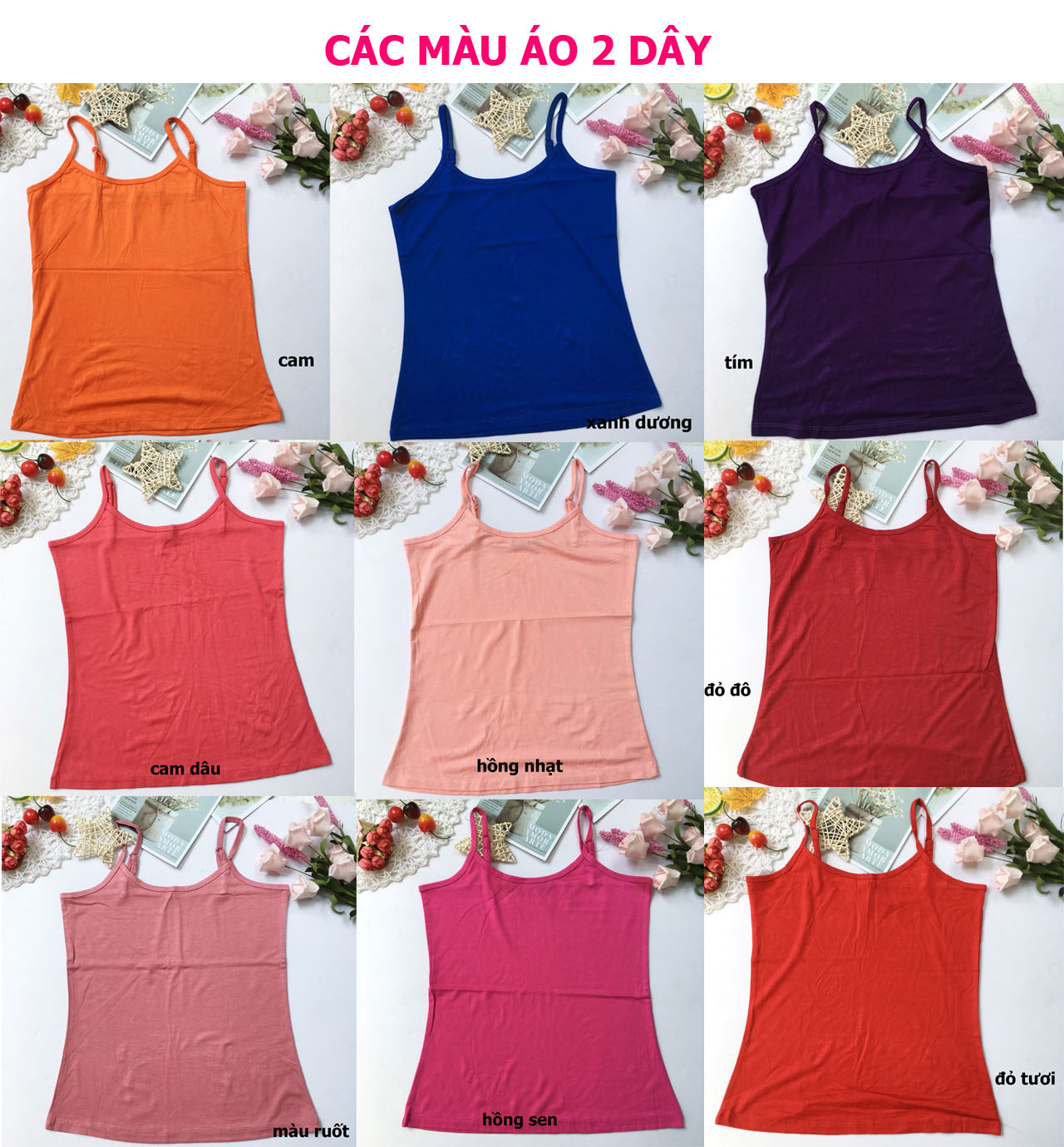 [HCM]Bộ 03 Áo Thun Lụa Lạnh 2 Dây / 3 lỗ / sát nách Cho Nữ - từ 40kg đến 48kg