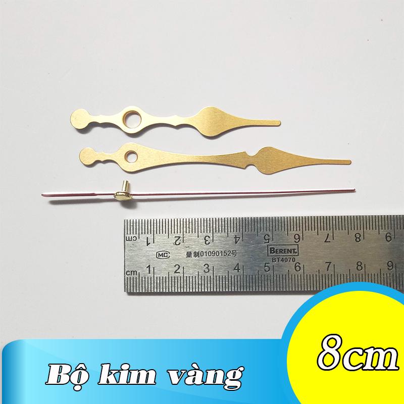 Combo 2 Bộ kim đồng hồ vàng ánh 8cm