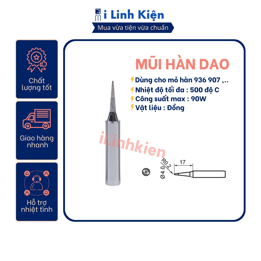 Mũi hàn nhọn 900m-ti cho đầu mỏ hàn 936 907 .